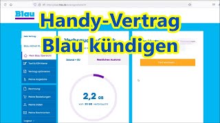 Handyvertrag kündigen Blaude Vertrag kündigen in 1 Minute online So gehts ganz schnell [upl. by Ennywg]