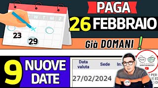 Inps PAGA 26 FEBBRAIO ⚡ NUOVI PAGAMENTI 2024 DATE ANTICIPI ➡ ADI AUU ISEE BONUS IRPEF PENSIONI [upl. by Fevre]