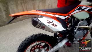 KTM 250 EXCF Exhaust  Tiger Exhaust TRI780 [upl. by Aivek]