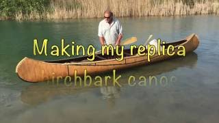 Replica Birchbark Canoe Build [upl. by Nich30]