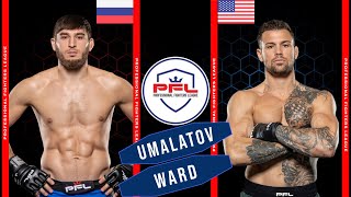 MAGOMED UMALATOV vs BRENNAN WARD FULL FIGHT PFL [upl. by Ylellan825]