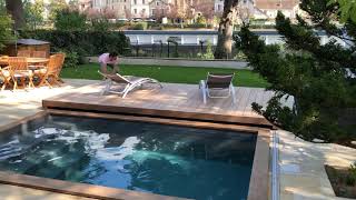 Terrasse mobile RollingDeck® avec une piscine de 10m² sur les berges de lOise [upl. by Kappel726]