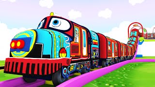 Ride the Fun Express Hilarious Toy Factory Cartoon Train Adventure [upl. by Araihc]