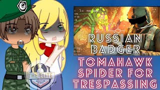 GATE React to RUSSIAN BADGER Tomahawking spider for trespassing [upl. by Mortensen]