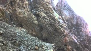 Grand Teton rock slide 081112 [upl. by Enomaj]