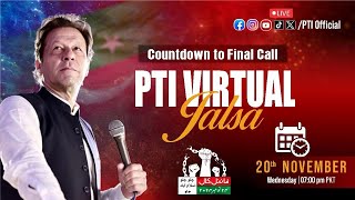 🔴 LIVE  Imran Khan’s Final Call  Pakistan TehreekeInsaf’s Virtual Jalsa [upl. by Ymrots726]