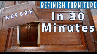 Refinish Wood Furniture Without Stripping In Less Than An Hour [upl. by Mundt]