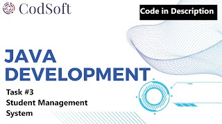 Student Management System  CodSoft Task 3  Java Programming Internship  Code in Description [upl. by Issy578]