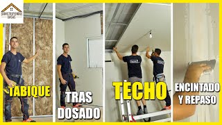 🔶 CURSO YESO LAMINADO PLADUR 🔶 Como hacer TABIQUE TRASDOSADO TECHO ENCINTAR Y REPASAR [upl. by Pattani]