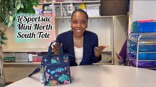 LeSportsac Mini North South Tote What’s in my Bag 🍉 [upl. by Rihat]