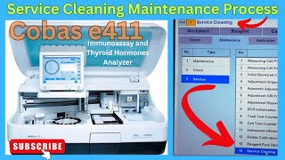 Service cleaning maintenance process in cobas e411  medicallabtechnologysajal6903 [upl. by Gonagle]