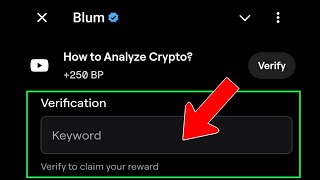 How To Analyze Crypto  Blum YouTube Video Code  Blum How To Analyze Crypto Video Code [upl. by Mariam]