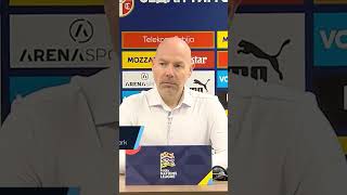 Worlds shortest press conference UEFANationsLeague Denmark football [upl. by Joachima378]