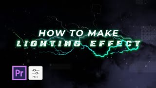 Free Presets Lighting Text Effect For Premiere Pro [upl. by Urial459]