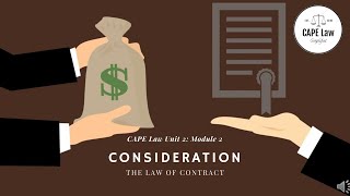 CAPE Law Unit 2 Module 2  Consideration Contract Law [upl. by Davidoff]