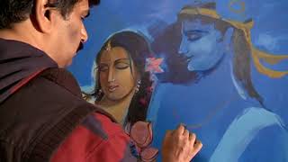 G Jagadish Artist  Radha Govinda  Live Painting [upl. by Atekal372]