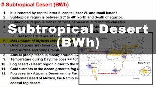 Koppen Scheme  Subtropical Desert BWh  UPSC IAS Geography [upl. by Wesa]