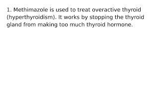 Methimazole drug medication uses medical words terms dictionary meanings definitions [upl. by Klement]