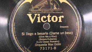 Vintage Latin Music  SI LLEGO A BESARTE by Max Dolin c1920 [upl. by Aiyram]