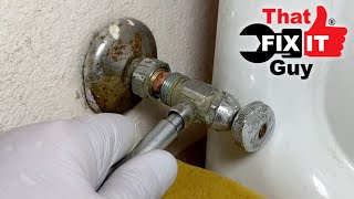 Water Supply Valve For Toilet Will Not CloseSO HAPPY THIS WORKED [upl. by Alakam]