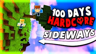 We Survived 100 Days with Sideways Gravity in Hardcore Minecraft [upl. by Aliek944]