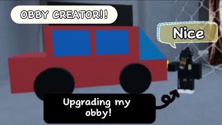 UPGRADING my OBBY named CITY PARKOUR in ROBLOX OBBY CREATOR [upl. by Atinna]