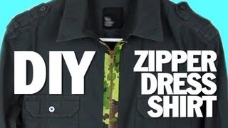 DIY ZIPPERED DRESS SHIRT  Threadbanger [upl. by Aicenav]