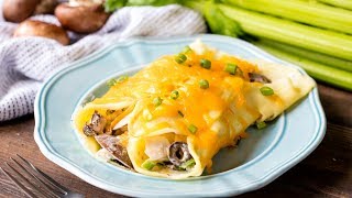 How to Make Cheesey Chicken Crepes [upl. by Ditzel447]