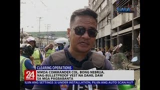 MMDA Commander Col Bong Nebrija nagbulletproof vest na dahil daw sa mga pagbabanta [upl. by Eiramlatsyrk]