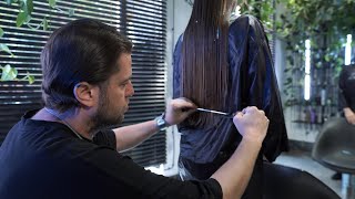 Learn How to Cut Long Hair Soft Layered Haircut [upl. by Iaria848]