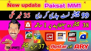 Paksat MM1  382E New Update 100 tv 70 radio channels list Released Crypto currency trending show [upl. by Ellimac835]