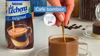 Café bombón  Recetas La Lechera [upl. by Enyalahs]