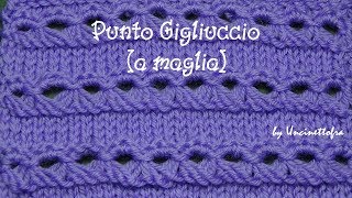 Punto Gigliuccio a maglia tutorial facile [upl. by Witt188]