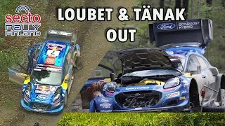 WRC Secto Rally Finland 2023  PierreLouis Loubet Crash  Ott Tänak Out [upl. by Mona331]