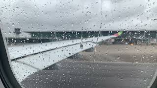 TAP Air Portugal Airbus A330900NEO very silent rainy takeoff from Porto [upl. by Aihsyla]