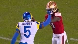 Jalen Ramsey vs Brandon Aiyuk Fight  Full Sequence  Rams vs 49ers [upl. by Pontius]