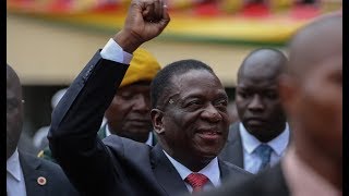 Emmerson Mnangagwa pays tribute to mentor Robert Mugabe [upl. by Irrehc]