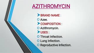 Azithromycin Antibiotic [upl. by Cohla]