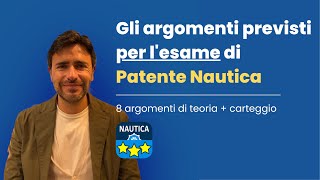 Gli Argomenti dEsame Per La Patente Nautica [upl. by Ihpen]