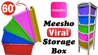 Meesho Viral Storage Box  Meesho Storage Box  Plastic Drawer Organizer  Storage Box  Meesho Haul [upl. by Weismann]