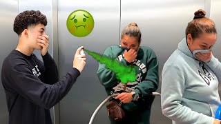 Fart Spray In The Elevator Prank [upl. by Aikat]