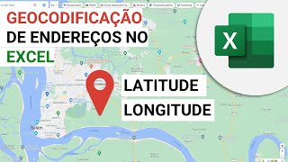 Geocodificação no excel  Como converter endereços em coordenadas latitude e longitude [upl. by Ahsinwad243]