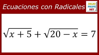 Ecuaciones con radicales  Ej 6 [upl. by Notfa]