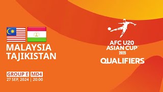 Malaysia  Tajikistan  Group E  MD4  AFC U20 Asian Cup 2025 Qualifiers [upl. by Vidovik]