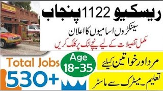 Punjab Rescue 1122 Jobs 2024 – PTS Apply Online 517 Posts [upl. by Bouldon]