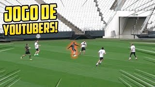 JOGO DE FUTEBOL NO ESTÁDIO PROFISSIONAL COM YOUTUBERS  JOGO REAL [upl. by Anrahc255]