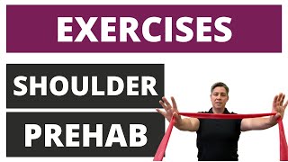 Shoulder Prehab Exercises with a TheraBand  Shoulder Rehab Exercises [upl. by Ches715]