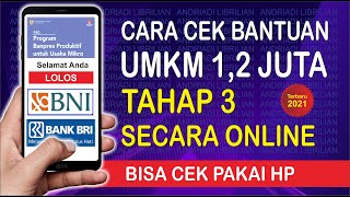 CARA CEK BANTUAN UMKM 12 JUTA TAHAP 3 [upl. by Yelrahc]