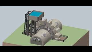 Water Wheel BTC 18 MW LayoutFootprint Concept [upl. by Reffinnej362]