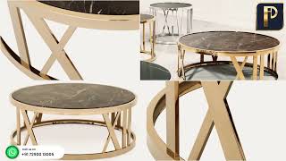 Modern Table Metal Furniture  Amazing table ideas  Metal frame marble top center table [upl. by Scotti650]